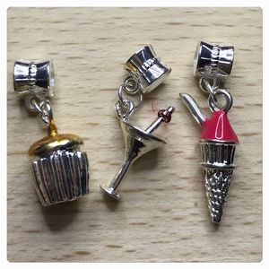 Cupcake, Champagne, Ice Cream Dangle Charm Bundle Sets